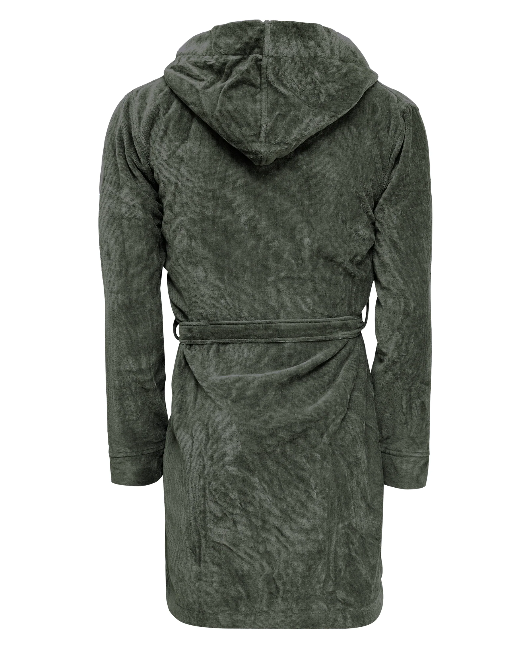 CR7 Men's Bathrobe -100% Cotton, Moss Green - Image 4